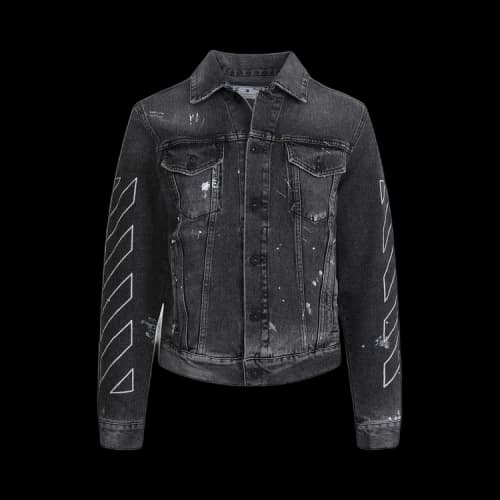 Off-White Diag Outline Paint Slim Jacket 'Grey'