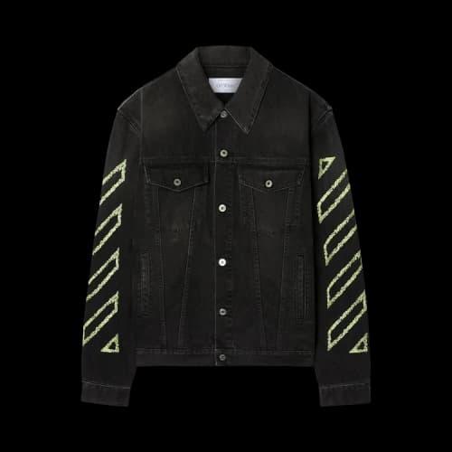 Off-White Fresco Diag Arrow Den Skate Jacket 'Blue'