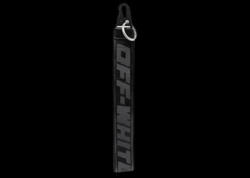 OFF-WHITE Logo Embellished Strap Industrial Keychain Black/Grey
