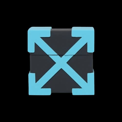 Off-White Arrow Airpods Pro Case 'Cyan Blue'