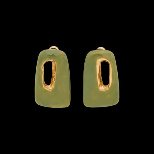 Marni Metal Earring 'Olive Green'
