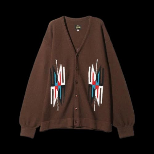 Needles V Neck Cardigan 'Brown'