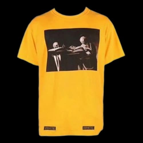 Off-White C O VIRGIL ABLO OW Painting Short Sleeve Yellow