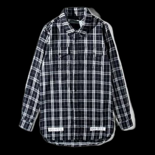Off-White C O VIRGIL ABLOH FW 16FW Black White Plaid Shirt 'Black White'