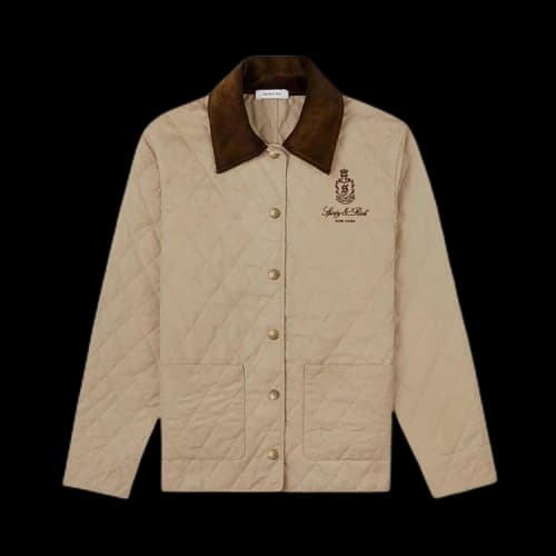 Sporty & Rich Vendome Quilted Jacket 'Beige'
