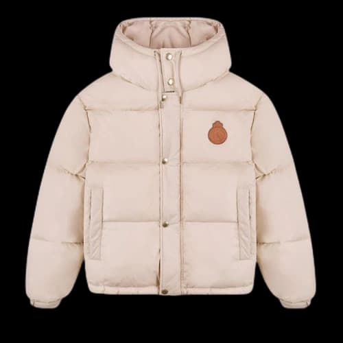 Sporty & Rich Crown Puffer Jacket 'Champagne/Tan'