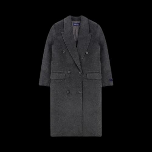 Sporty & Rich Double Faced DB Cashmere Coat 'Anthracite'
