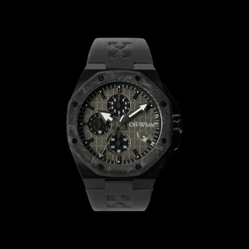 Off-White Frequency Chrono Leather Watch 'Black'