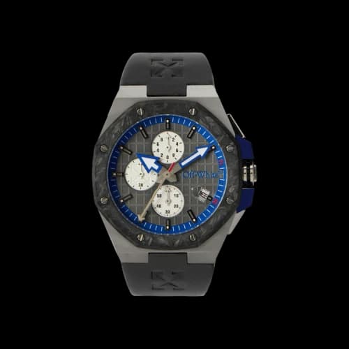 Off-White Frequency Chrono Leather Watch 'Stainless Steel'