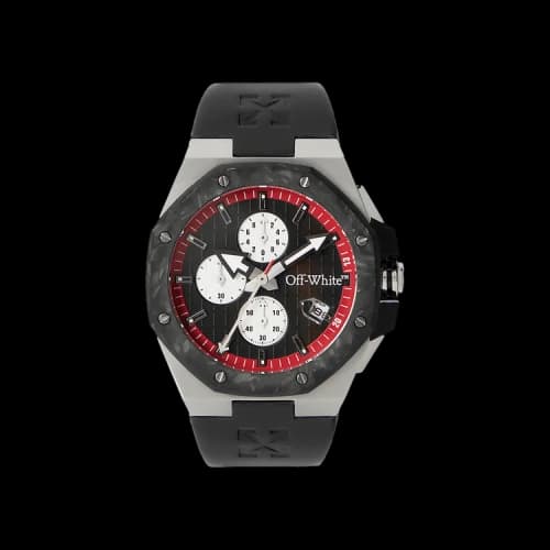 Off-White Frequency Chrono Leather Watch 'Stainless Steel'
