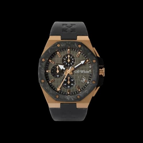 Off-White Frequency Chrono Leather Watch 'Rose Gold'