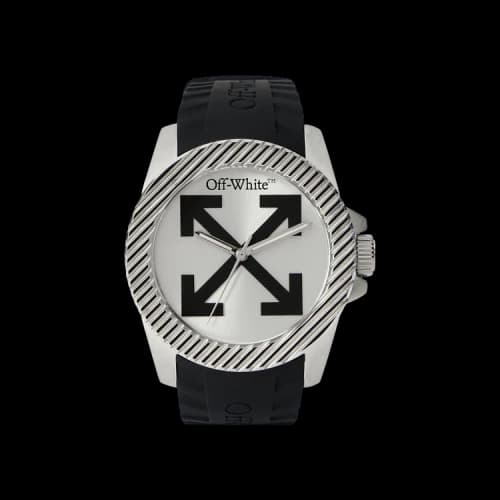 Off-White No Sir Silicone Watch 'Stainless Steel'