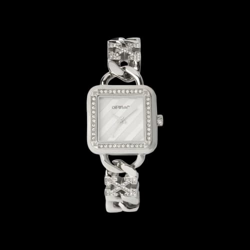 Off-White Street Bling Crystal Watch 'Stainless Steel'