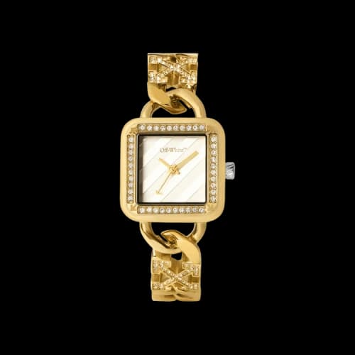 Off-White Street Bling Crystal Watch 'Gold'
