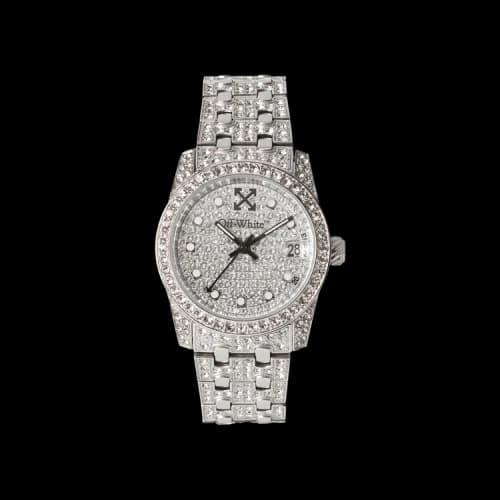 Off-White Discreet Crystal Watch 'Stainless Steel'