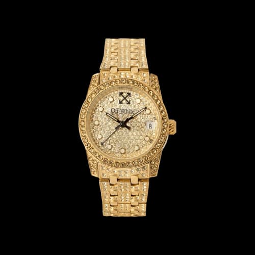 Off-White Discreet Crystal Watch 'Gold'