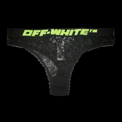 Off-White Lace Thong 'Black'