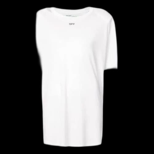 Off-White Printed Back Slit Crewneck Oversized T-shirt White (Women's)
