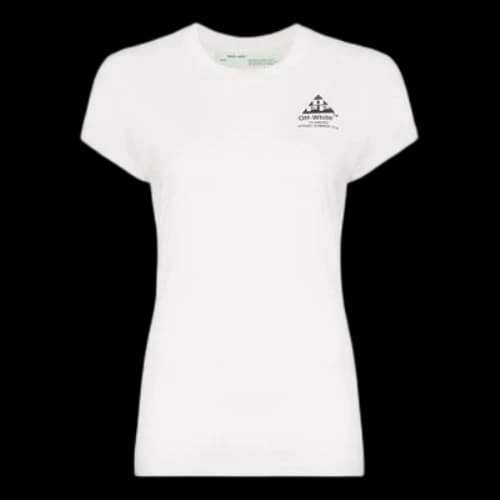 Off-White Virgil Abloh cotton fitted tee White (Women's)