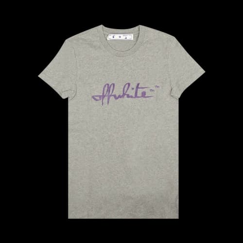 Off-White Script 21 Casual T-Shirt 'Grey'