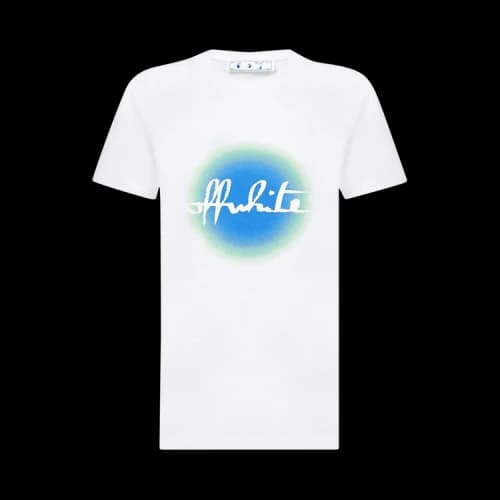 Off-White Degrade Circle Casual Tee 'White/Blue'