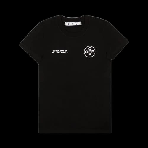 OFF-WHITE Women's Painting Casual T-Shirt Black/White