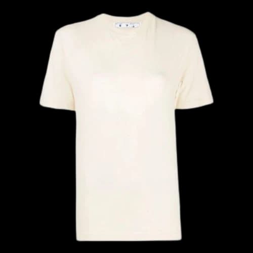 Off-White SS21 Loose Round Neck Short Sleeve Slim Fit White T-Shirt (Women's)