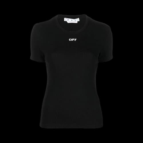 Off-White Off Stamp Rib Tee 'Black/White'