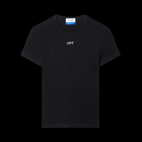 OFF-WHITE Off Stamp Rib Basic Tee Black/White