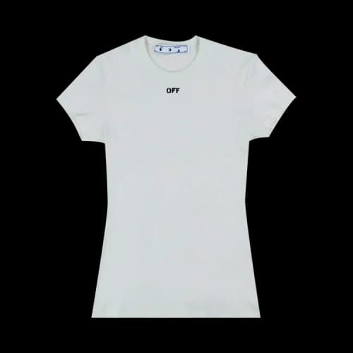 Off-White Ribbed Basic T-Shirt 'White'