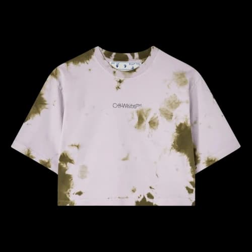 Off-White Bling Tie Dye Crop T-Shirt 'Military/Lilac'