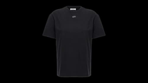 OFF-WHITE Embroidered Stitch Arrow T-Shirt Black