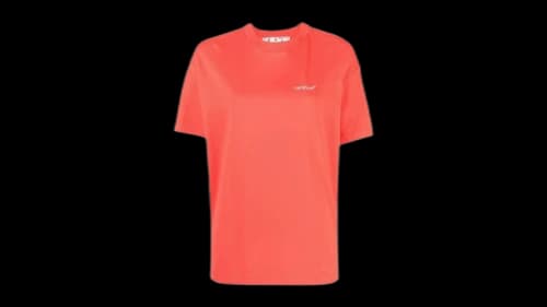 OFF-WHITE Women's Bookish Casual T-Shirt Red