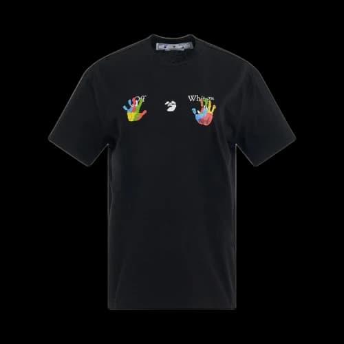 OFF-WHITE Women's Kids Swimming Logo Casual S/S T-shirt Black/Multi