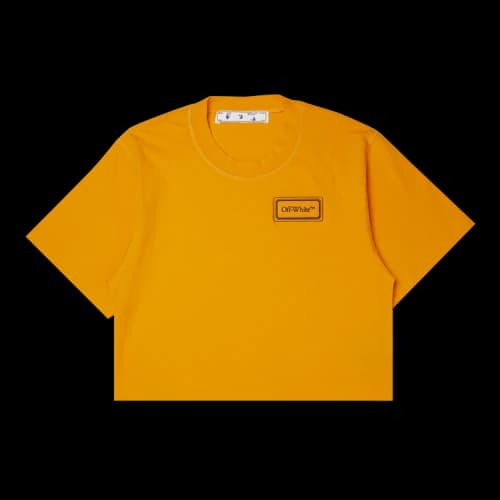 Off-White Logo Patch Crop Tee 'Orange'