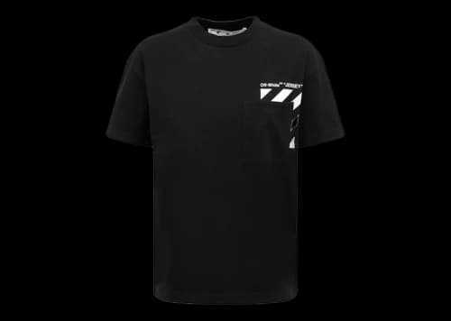 OFF-WHITE Women's Diag Pocket T-Shirt Black/White