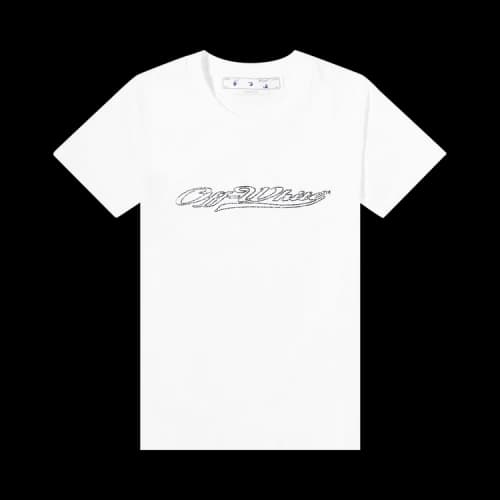 Off-White Bling Baseball Fitted Tee 'White/Black'