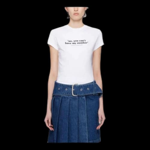 Off-White Quote Cotton T-shirt 'White Black' (Women's)