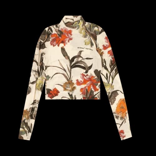Off-White Floral Turtleneck Shirt 'Ivory'