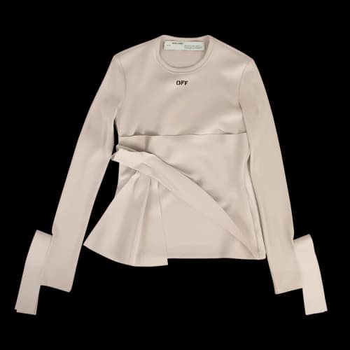 Off-White Wrap Long Sleeve Tee 'Beige'