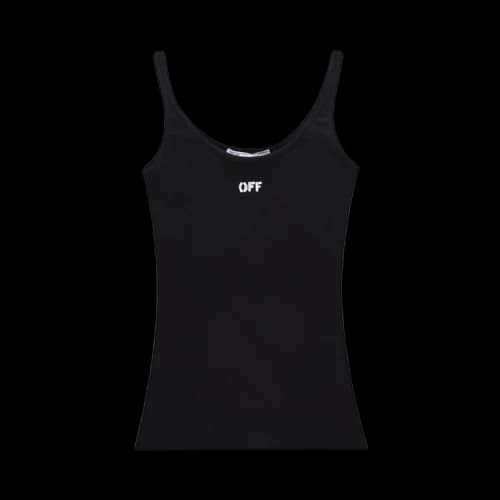 Off-White Off Stamp Rib Tank 'Black/White'