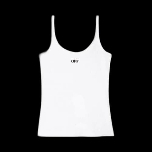 OFF-WHITE Off Stamp Rib Tank Top White Black