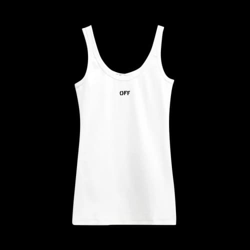 Off-White Rib Tank Top 'White/Black'