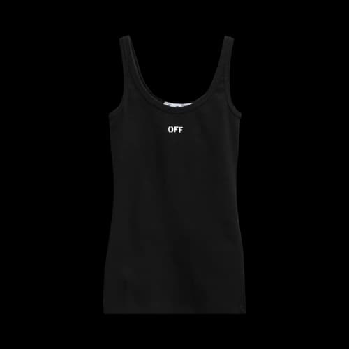 Off-White Rib Tank Top 'Black/White'