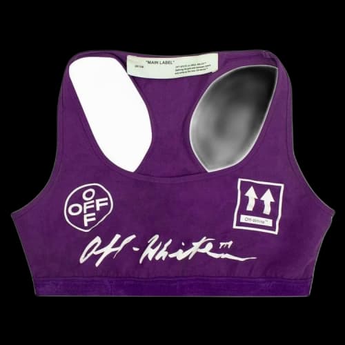 Off-White Logo Print Sports Bra 'Purple'