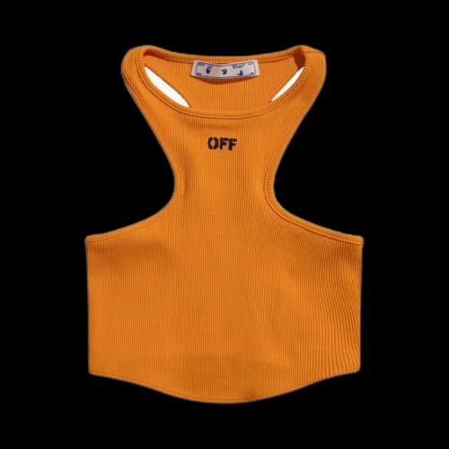 Off-White Basic Lux Rib Rowing Top 'Orange/Black'