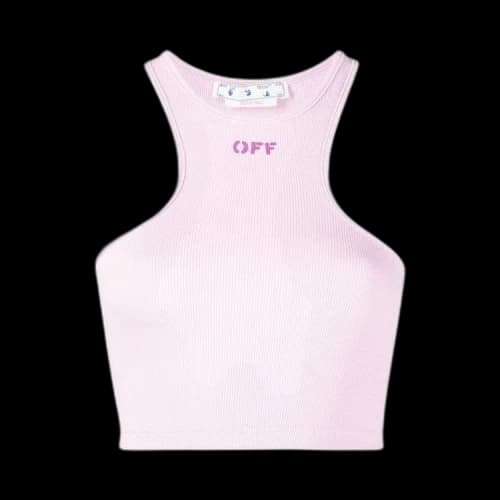 Off-White Off Stamp Ribbed Rowing Top 'Lilac/Fuchsia'