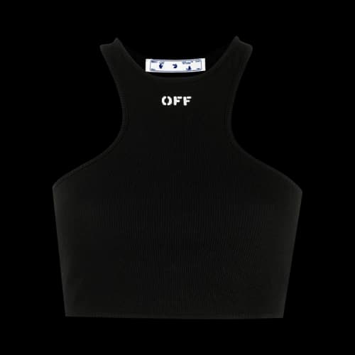 Off-White Ribbed Rowing Top 'Black'