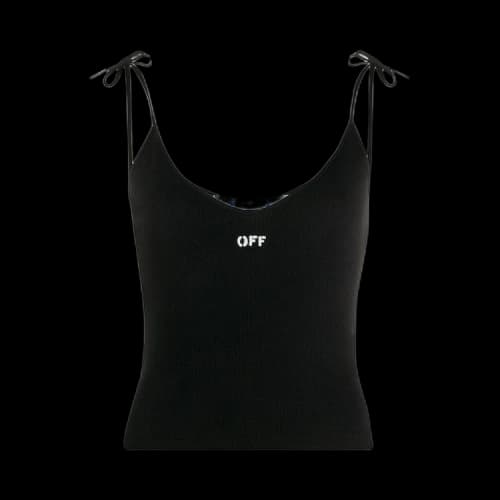 Off-White Spaghetti Strap Top 'Black/White'