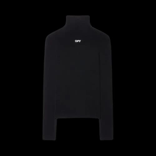 Off-White Off Stamp Second Skin Long-Sleeve Turtle Neck Top 'Black/White'